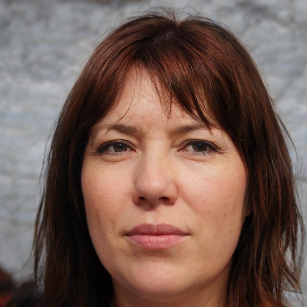 Retrato profesional de experta en análisis financiero